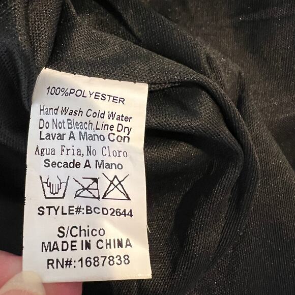 Windsor Deep V Neck Size S Little Black Dress Sequins Homecoming Going Out Mini - Picture 8 of 9